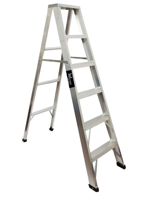 ESCALERA TIJERA DE ALUMINIO 6 PASOS USO PESADO