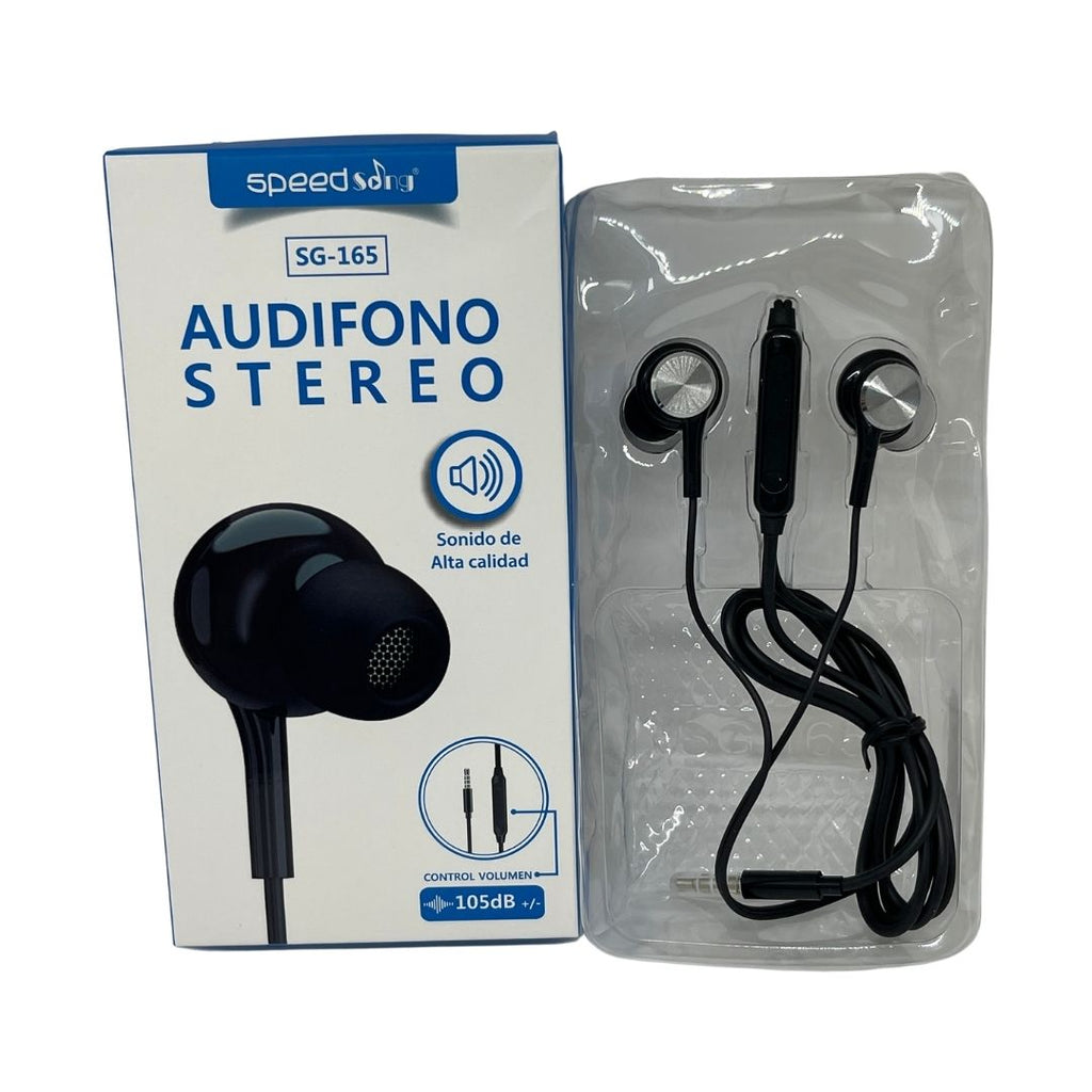 AUDIFONOS ALAMBRICOS SG-165 NEGRO